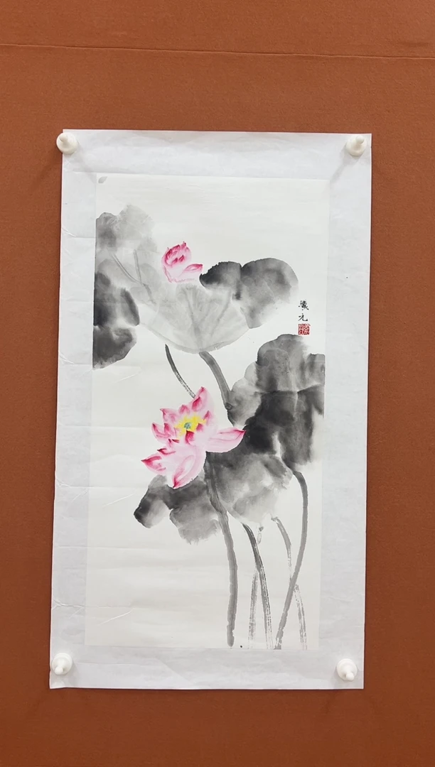 国画曦元老师2平尺荷花