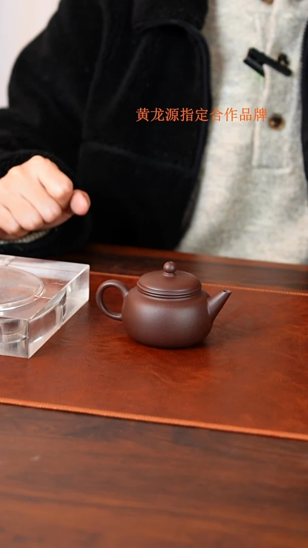 茶壶紫砂 匏樽水平 深井紫泥 100cc 钱币孔