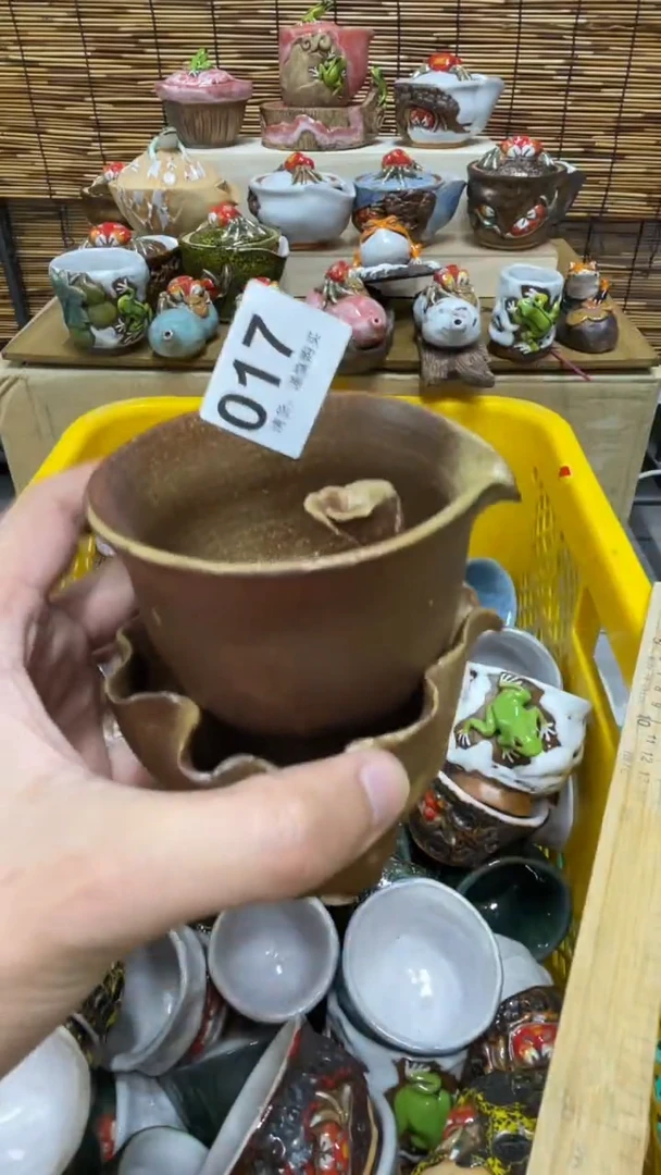 杯017精美粗陶手工柴烧