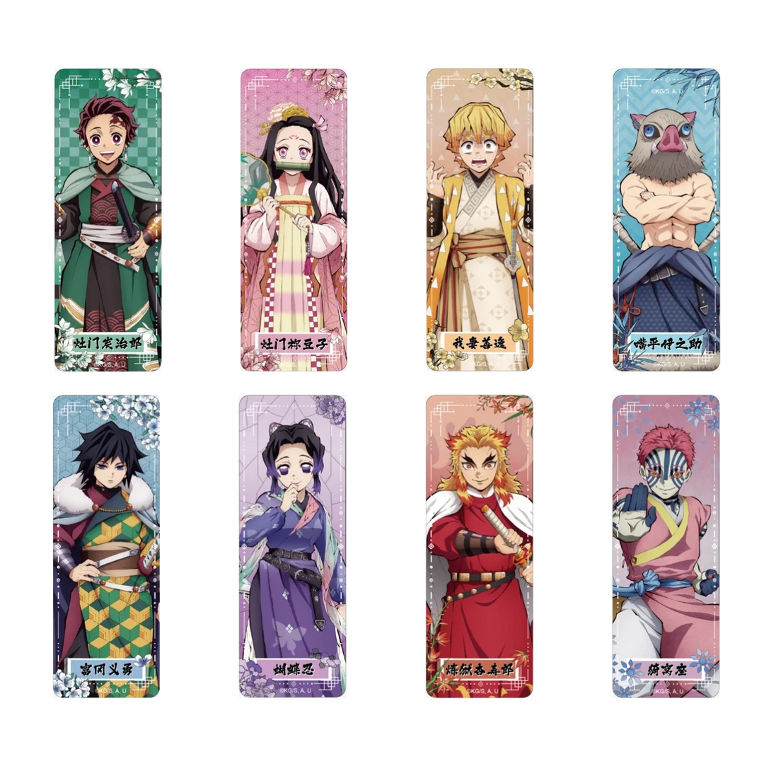 【bilibili】鬼灭之刃 中国限定国风服饰 盲盒长方形马口铁徽章