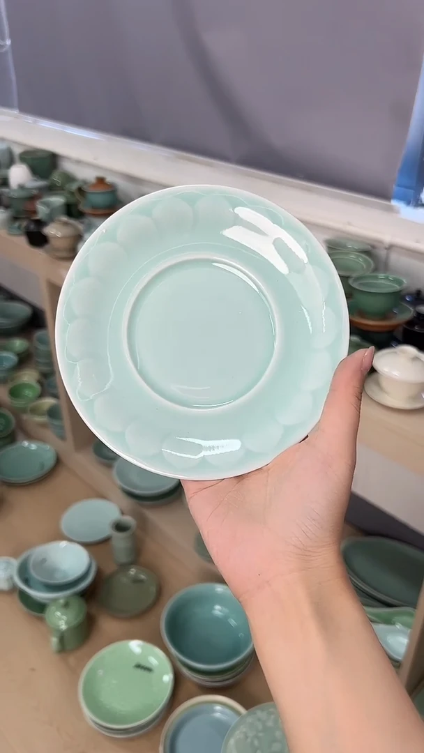 龙泉云间青瓷小米茶器