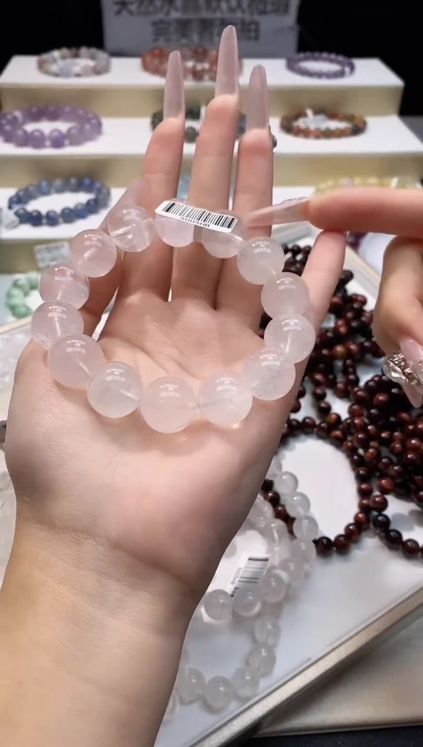 未镶嵌手串水晶白幽灵16mm