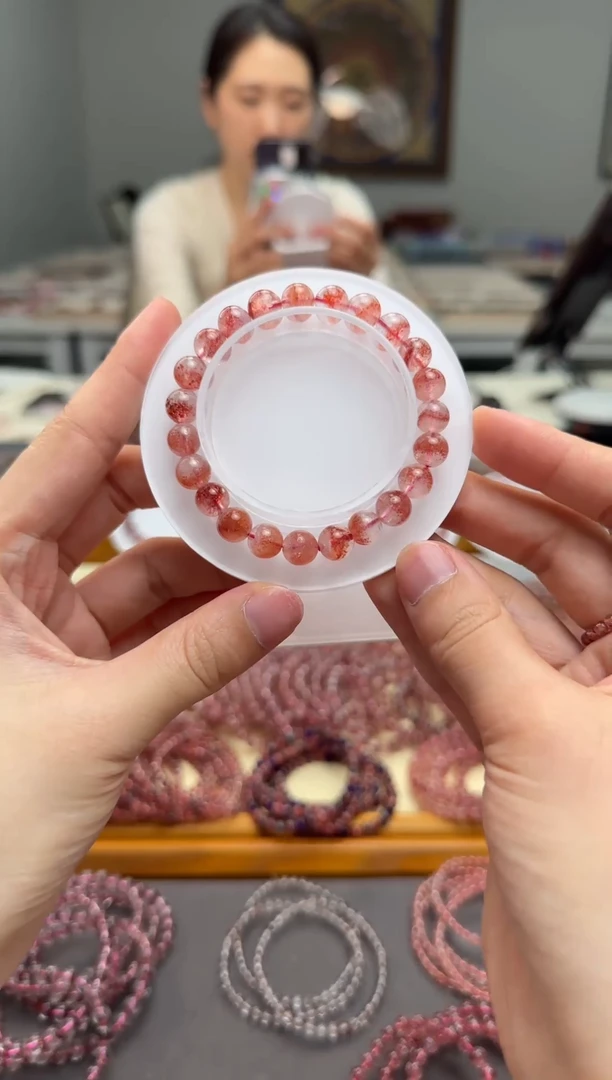 未镶嵌手串水晶芬达金草莓8mm+ 多样性发一