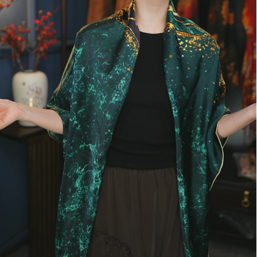 帝妃丝绸【】140*140重磅真丝大方巾桑蚕丝真丝丝巾