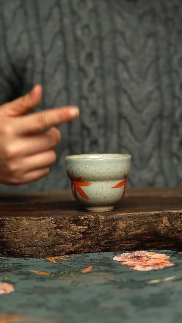 【闪购商品】杯釉下彩手工手绘同款陶器