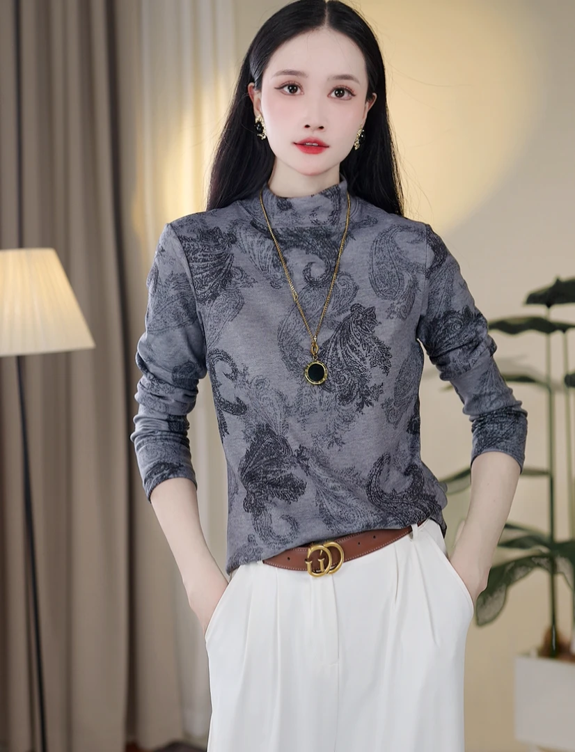 【高品质】2025新款女士澳绒打底衫上衣