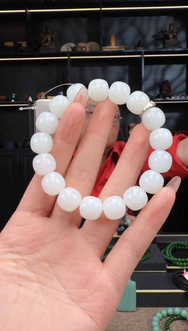【闪购商品】和田玉1未镶嵌13mm金山老型手串