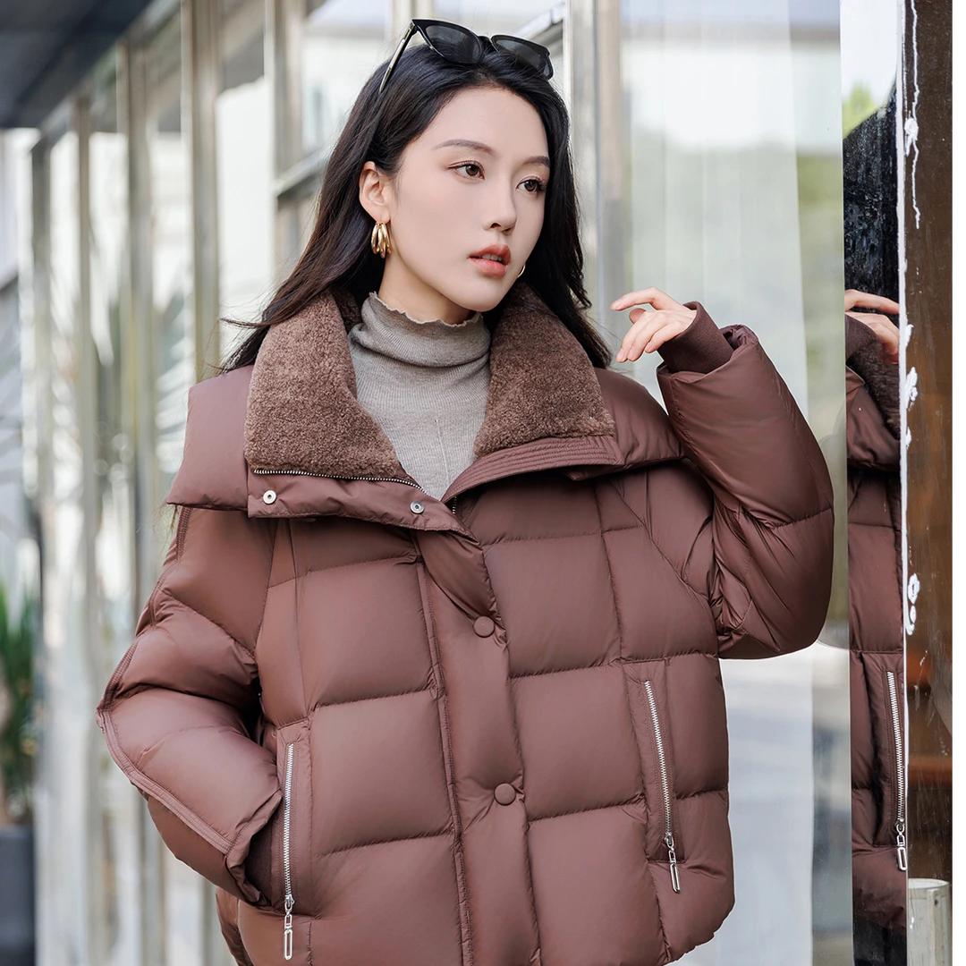 着墨女款设计师款冬季羽绒服E027