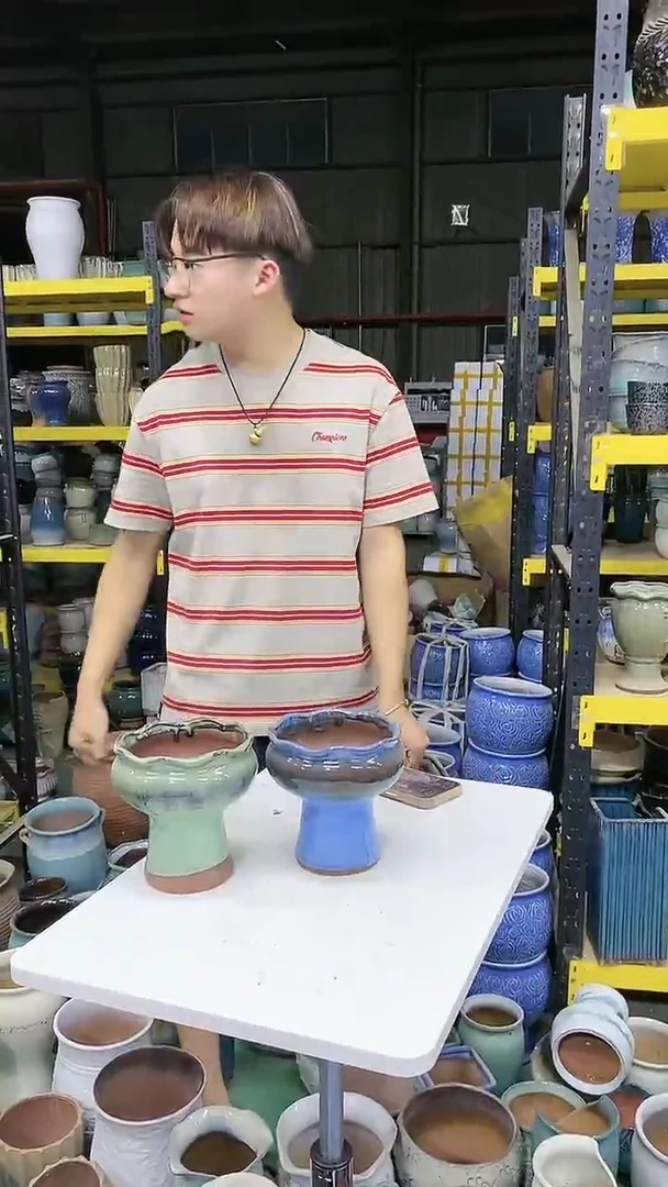 宜兴紫砂粗陶花盆