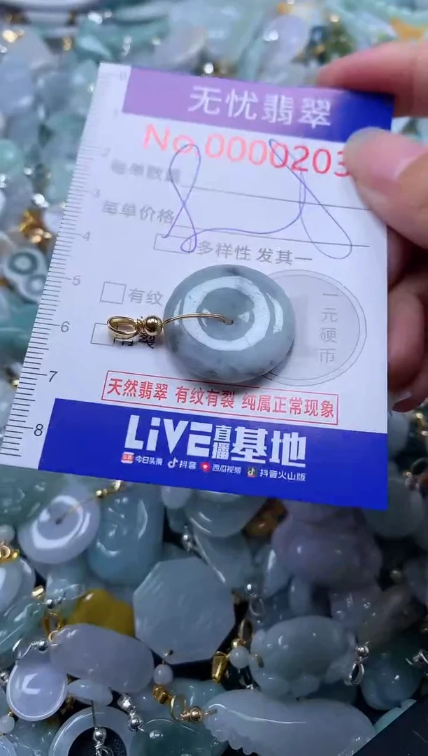 翡翠未镶嵌吊坠(不含链)203