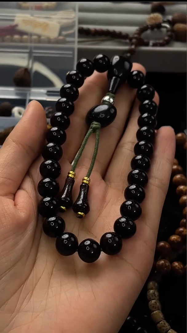 手串星月菩提深色朱砂供圆珠10手持