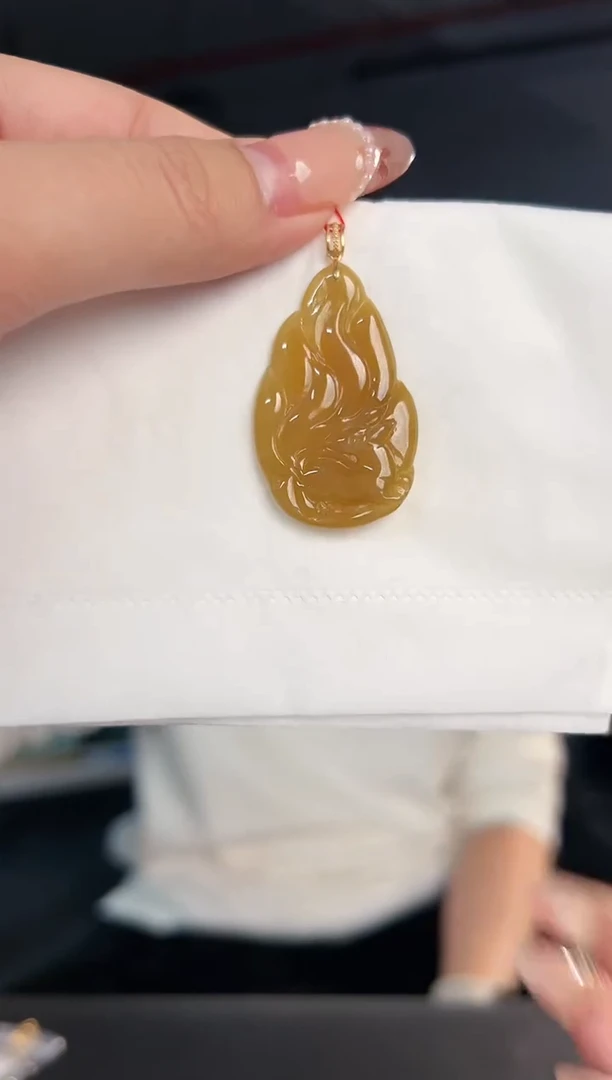 【闪购商品】翡翠颈饰18K金镶嵌缅料A货翡翠/支持复检/一件