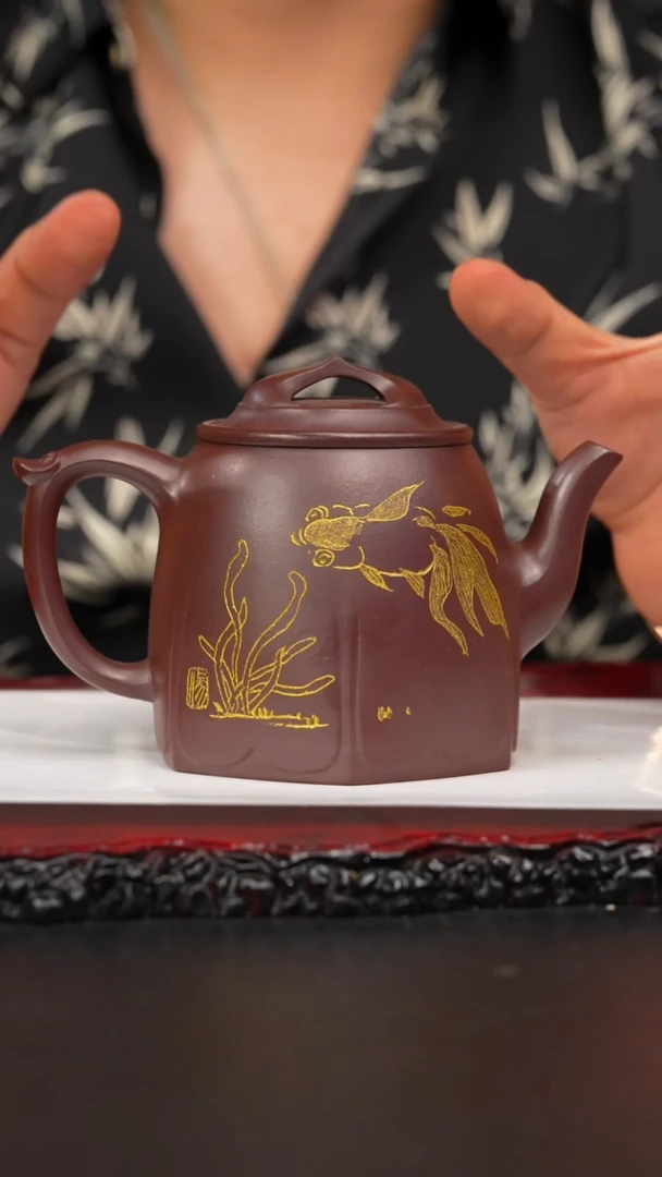 茶壶紫砂109 莲意（寿···）,TMG,龙血砂