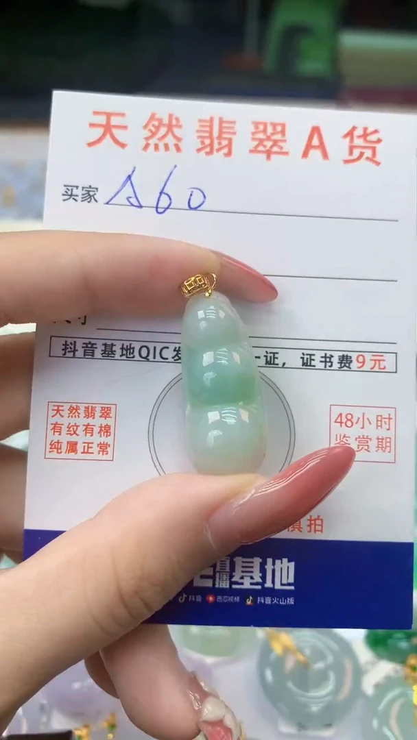 颈饰银S925镶嵌翡翠天然A货翡翠挂件