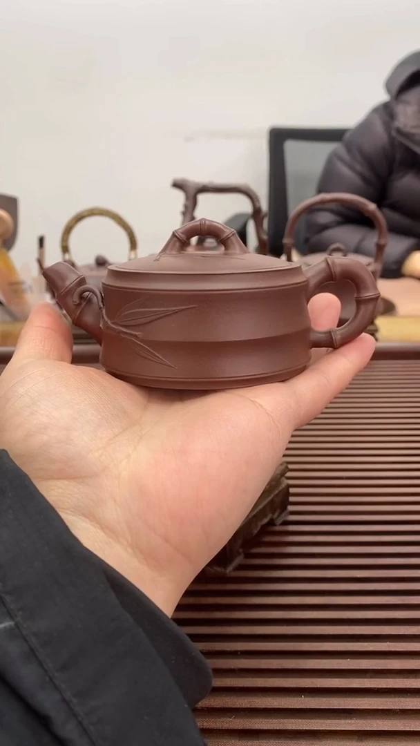 茶壶紫砂福利120毫升宽口竹段