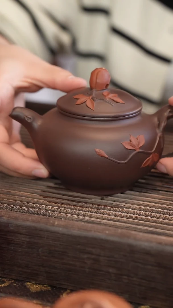 茶壶紫砂原矿手工制作330cc宽口