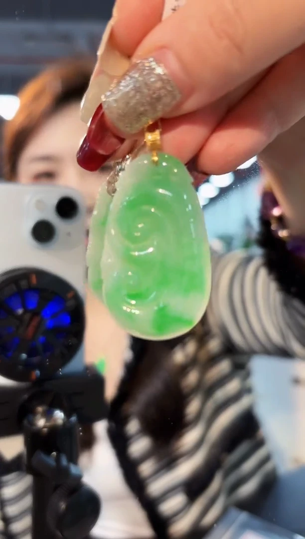 【闪购商品】翡翠颈饰18K金镶嵌缅料A货/支持复检/一件