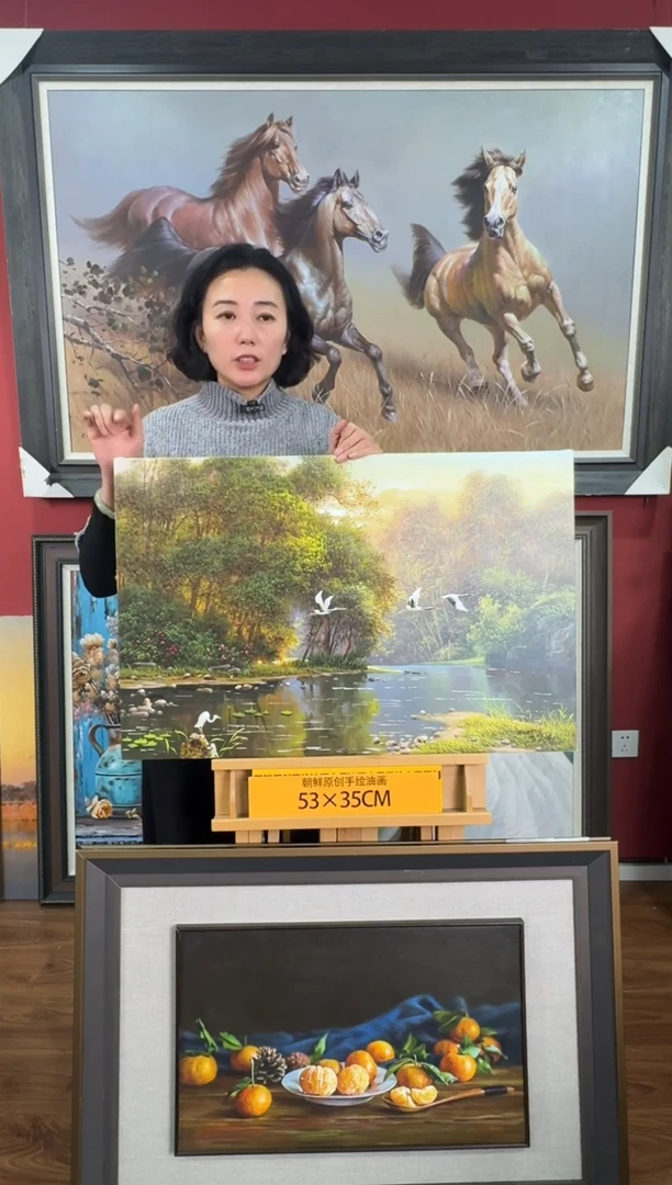 油画【71号】约50*70cm丨朝鲜原创纯手绘孤品油画丨顺丰包邮
