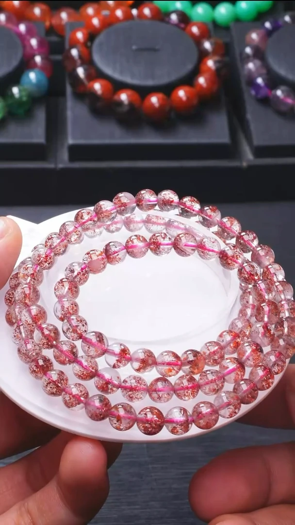 项链未镶嵌水晶L012金草莓多圈6mm