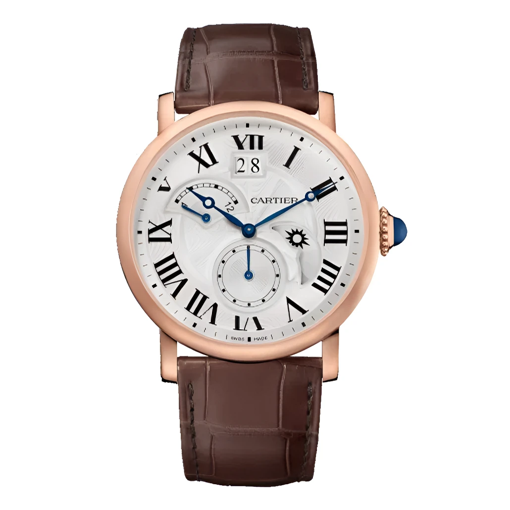 99新 Cartier/卡地亚 伦敦玫瑰金42mm/W1556240/日历逆跳双时区表