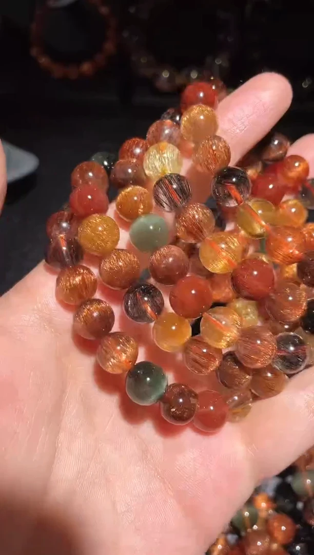 【闪购商品】水晶手链未镶嵌发晶多宝单圈A10（多样性发其一）