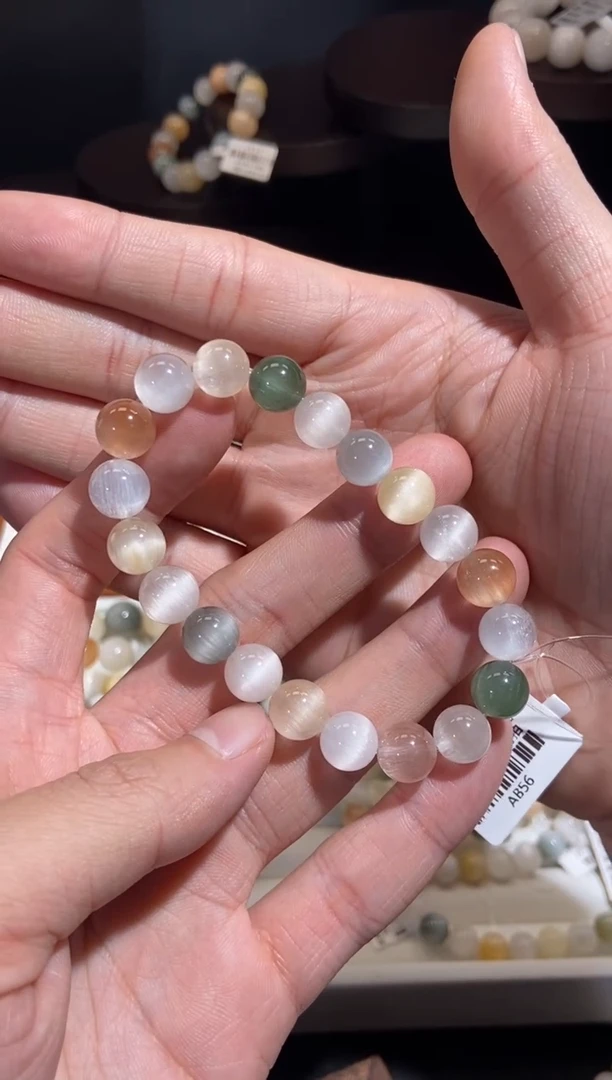 未镶嵌手串水晶18号链接 卡9咪+ 绸缎光