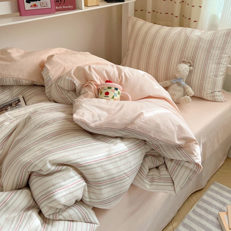 2025新款夏季床上四件套床单被套宿舍床笠款三件套床品非全棉纯棉