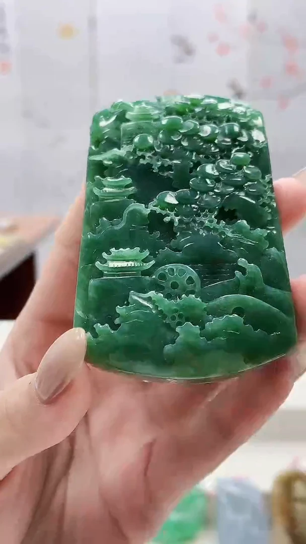 未镶嵌定制翡翠4852lr-毛货挂件63