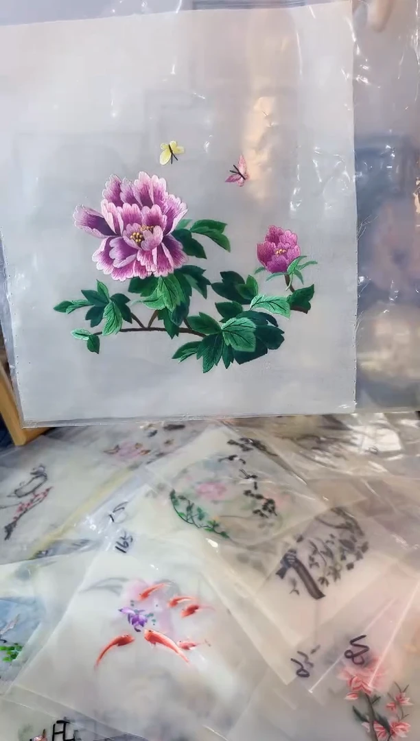 织绣纯手工苏绣双面绣绣布159