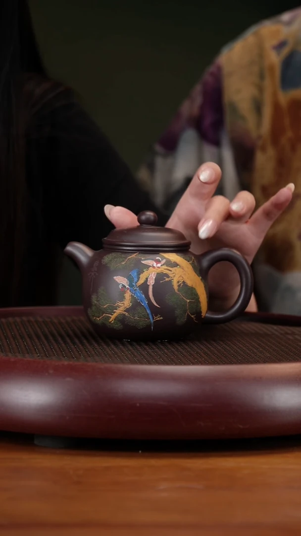 茶壶紫砂90YJB匏樽 黑墩头310cc