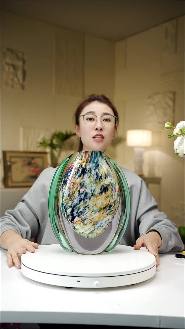 手工艺品琉璃莫奈设计款花瓶