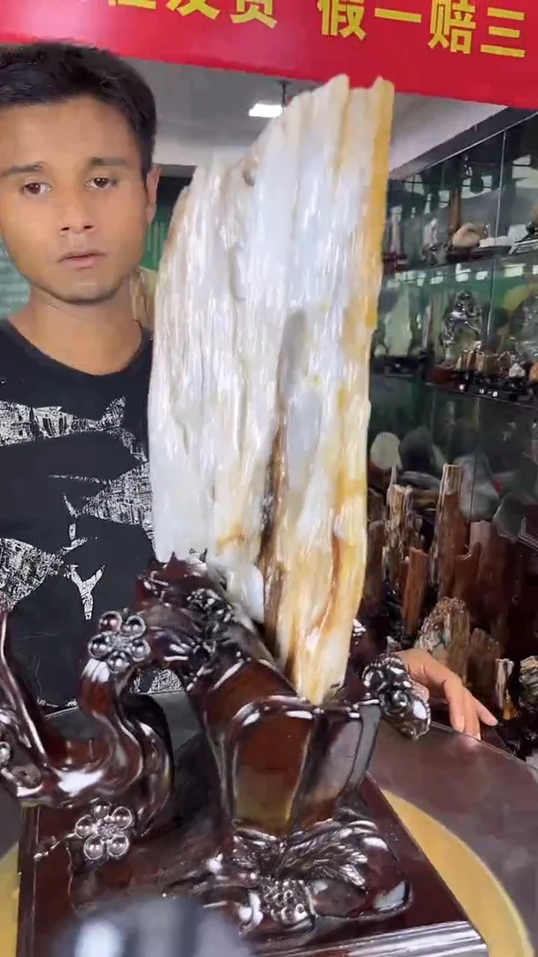 未镶嵌珠宝奇石硅化玉缅甸天然树化玉摆件