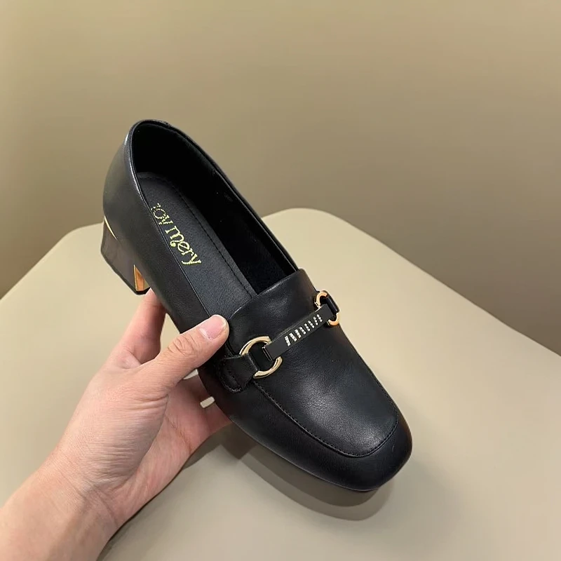 2080-C9-时尚百搭2025春季新款单鞋女式小皮鞋