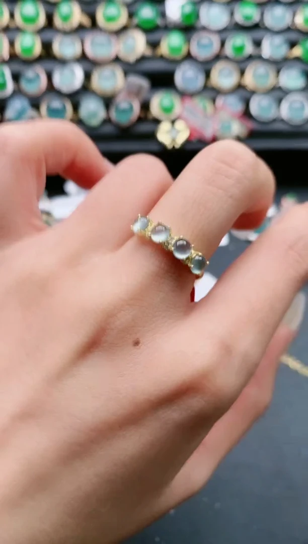 【闪购商品】翡翠戒指银S925镶嵌11111