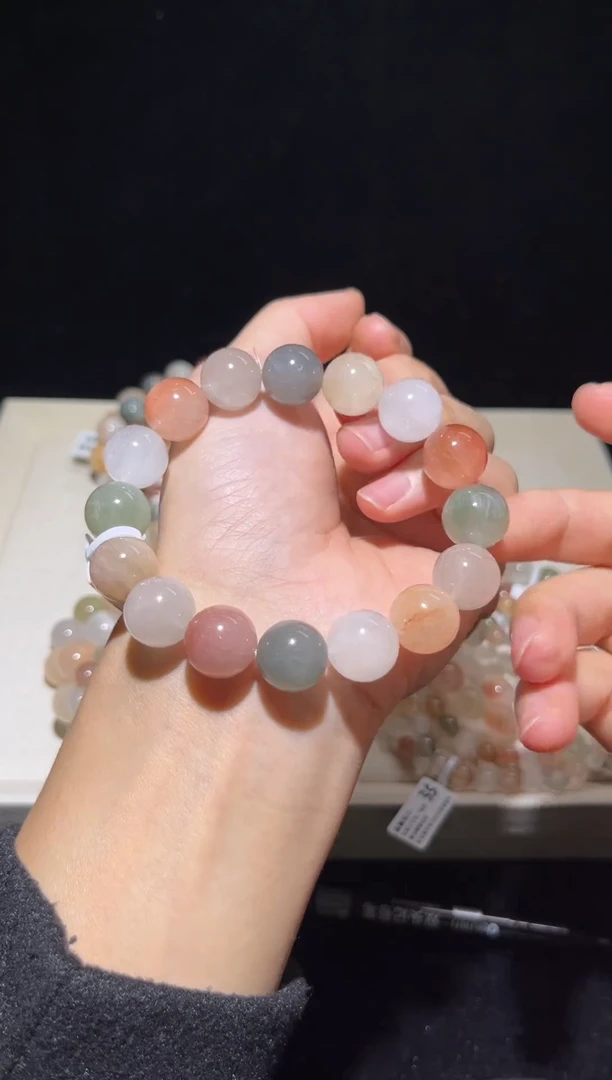 未镶嵌手串水晶41彩兔毛出厂价默认微瑕14+