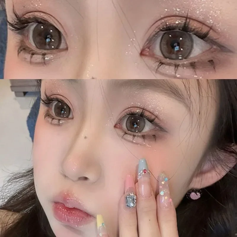 OVOLOOK美瞳半年抛夏田野萤火虫灰色减龄清透大直径舒适隐形眼镜