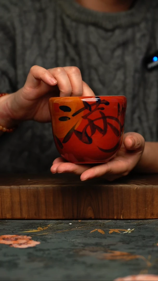 瓷片釉下彩手工手绘同款陶器