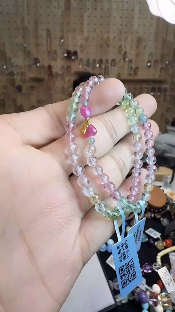 未镶嵌手链碧玺村2529 约5mm 多样性发一件