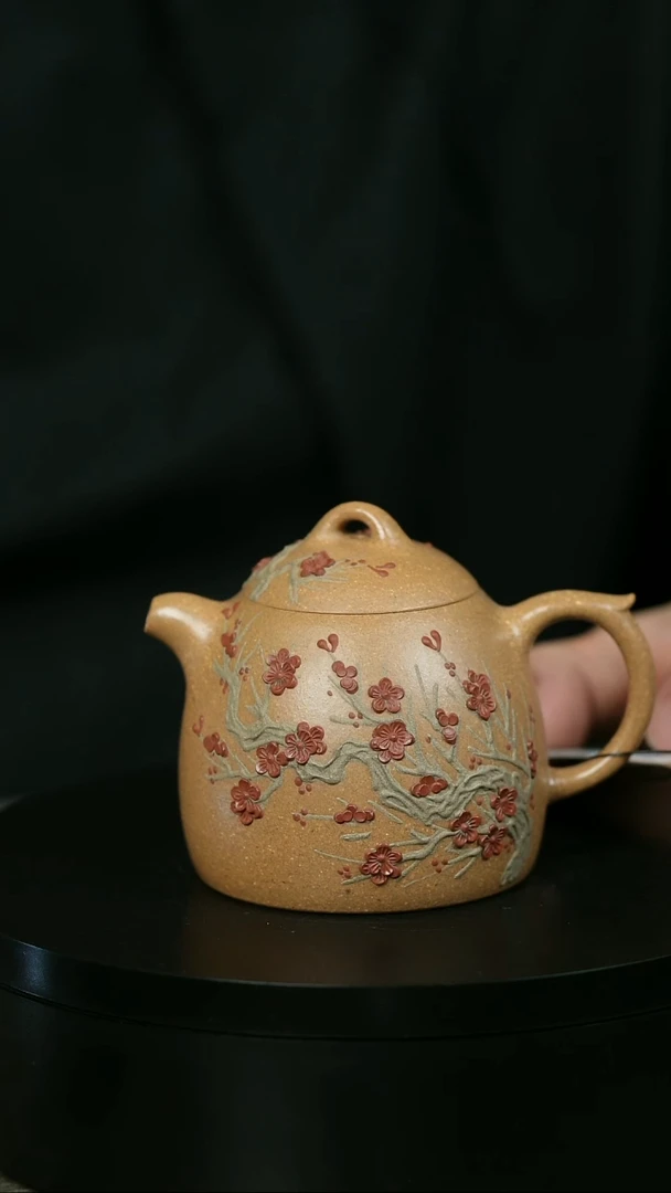 茶壶紫砂伊*H2144陈春芬段泥梅花秦权