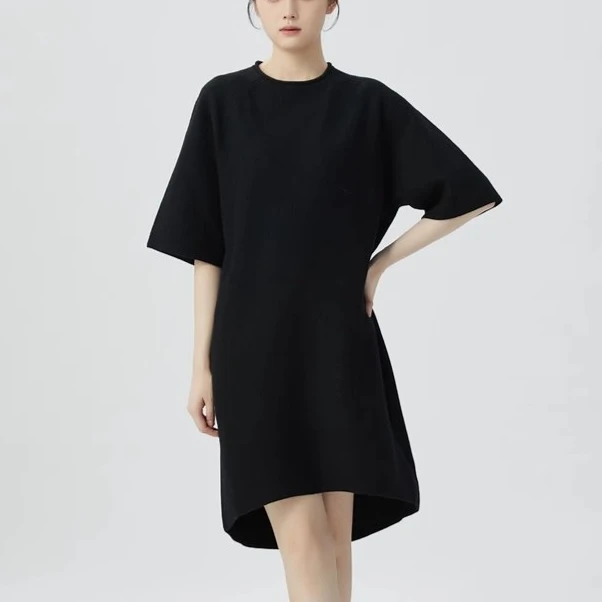 AMASS/阿玛施【新品上新】时尚简约宽松纯色羊毛针织连衣裙5599027