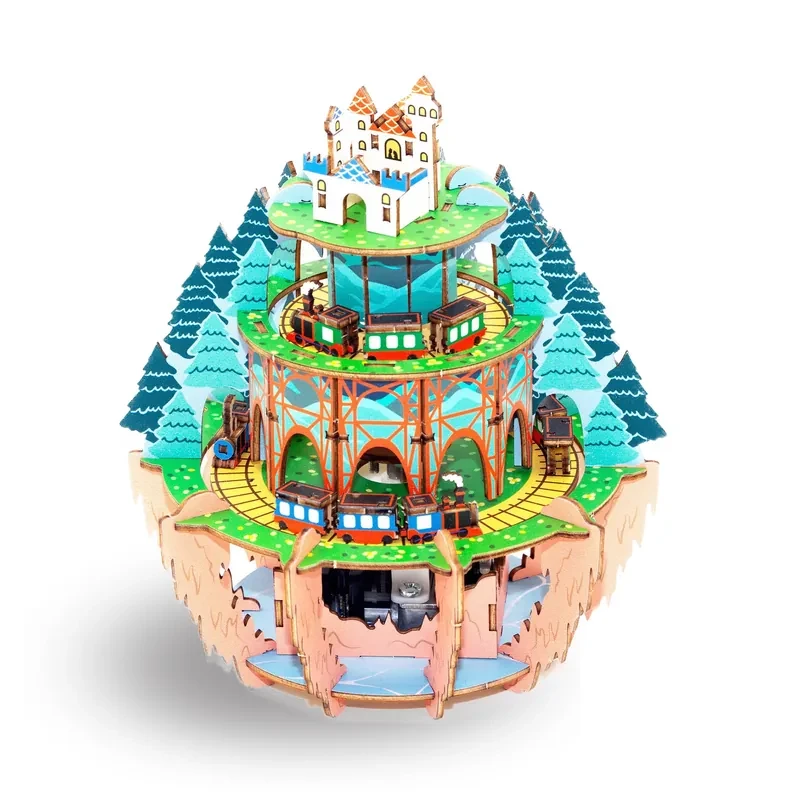 呱比比 3D木拼音乐盒 童趣拼装 积木礼物摆件 探险系列-林幽探秘