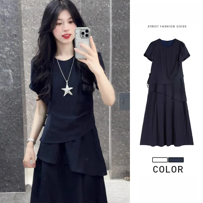 法式小个子绝美巨好看连衣裙子女夏2025新款今年流行爆款漂亮长裙