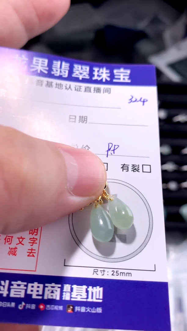 颈饰未镶嵌翡翠立体水滴324