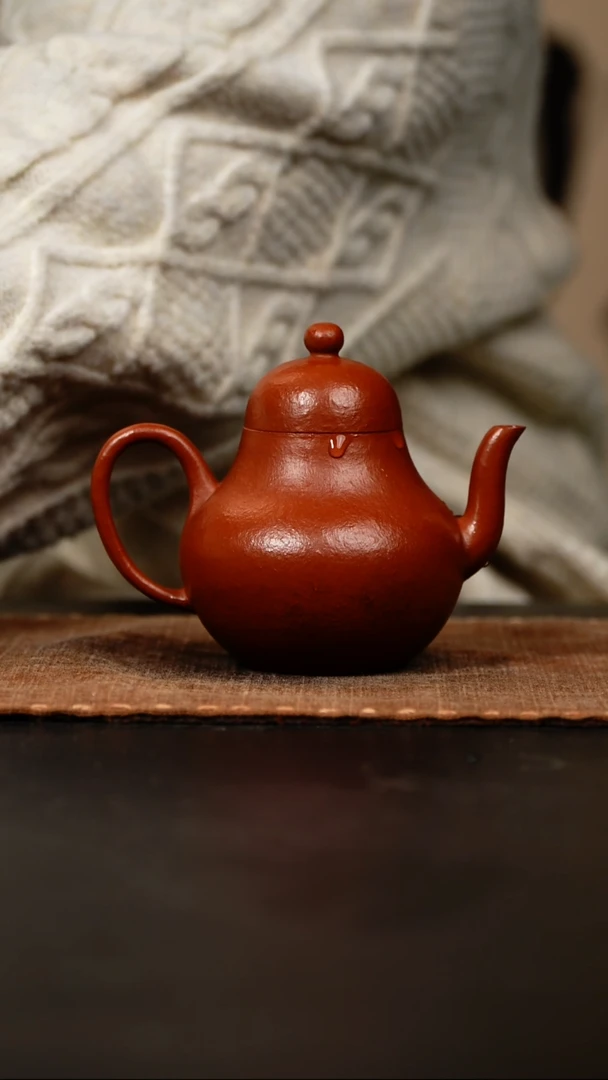 【闪购商品】紫砂茶壶思婷粗砂朱泥130cc