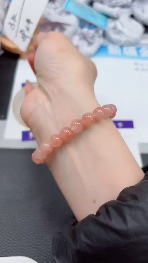 【闪购商品】石英质玉手镯未镶嵌桃8