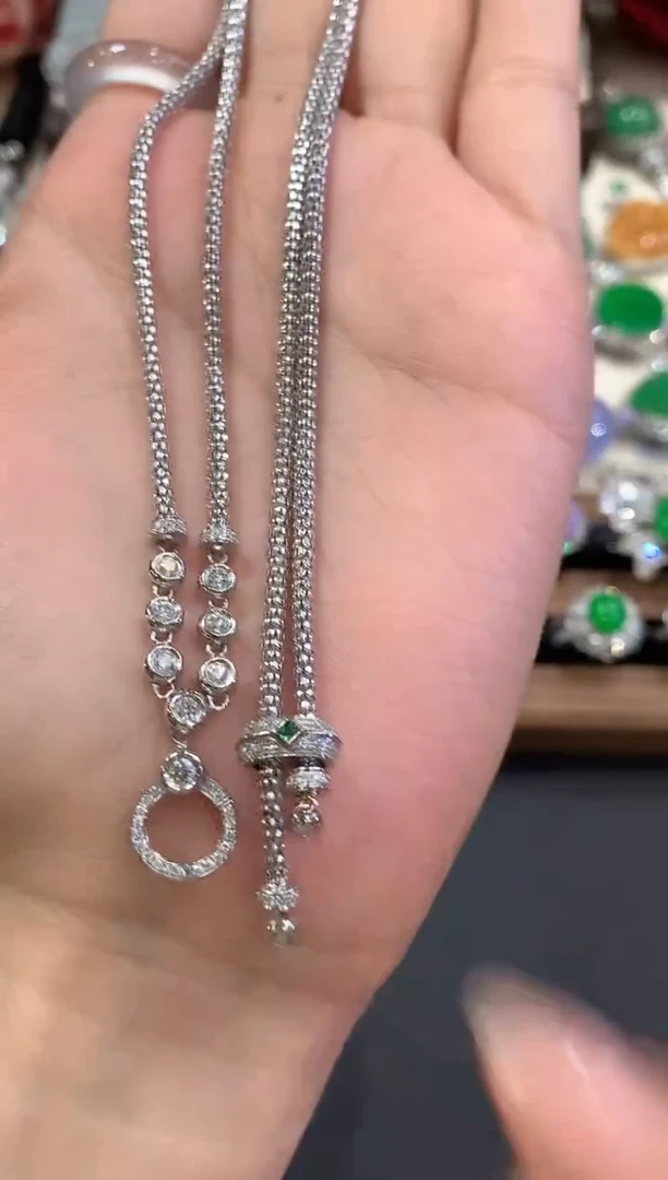 颈饰18K金镶嵌钻石q79多样性一件发货-定制款