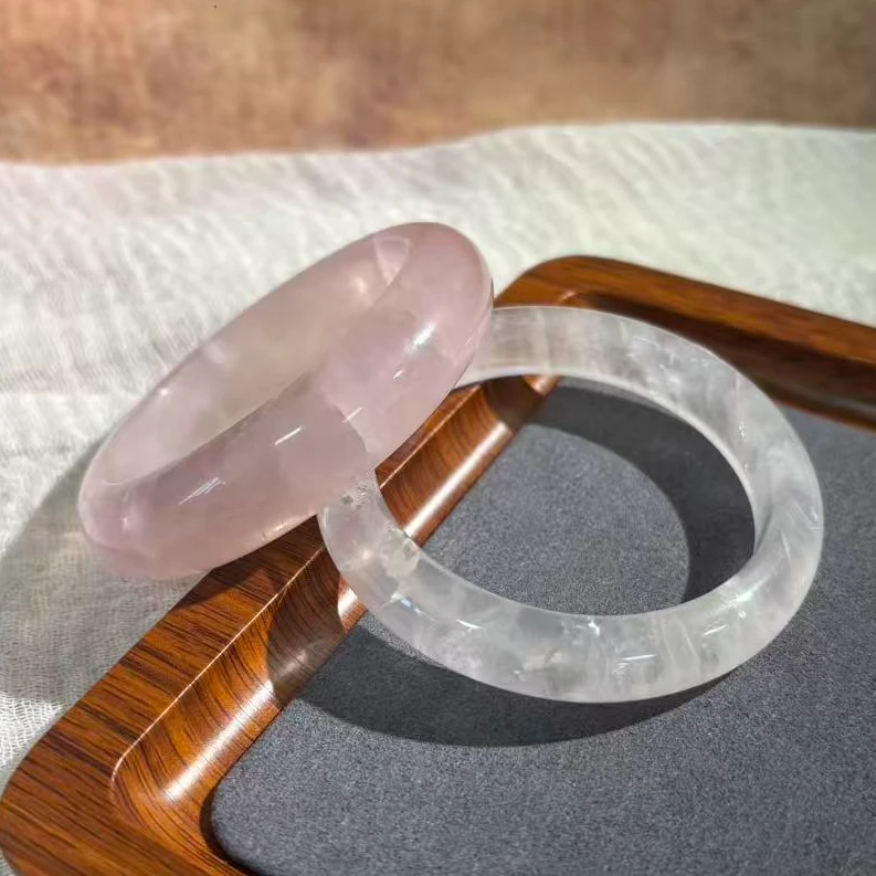 天然水晶粉晶手镯*（多样性发一件）