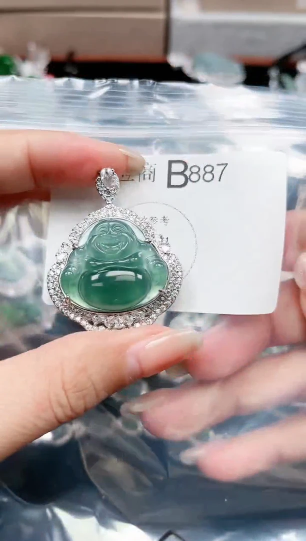 【闪购商品】翡翠颈饰未镶嵌887赠皮绳