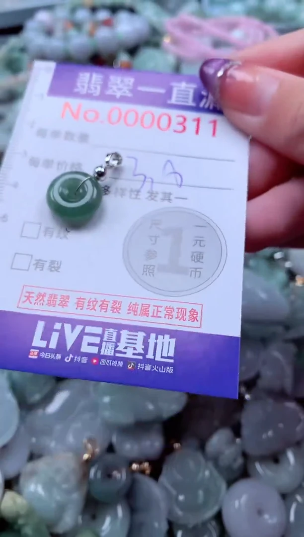 翡翠未镶嵌吊坠(不含链)311