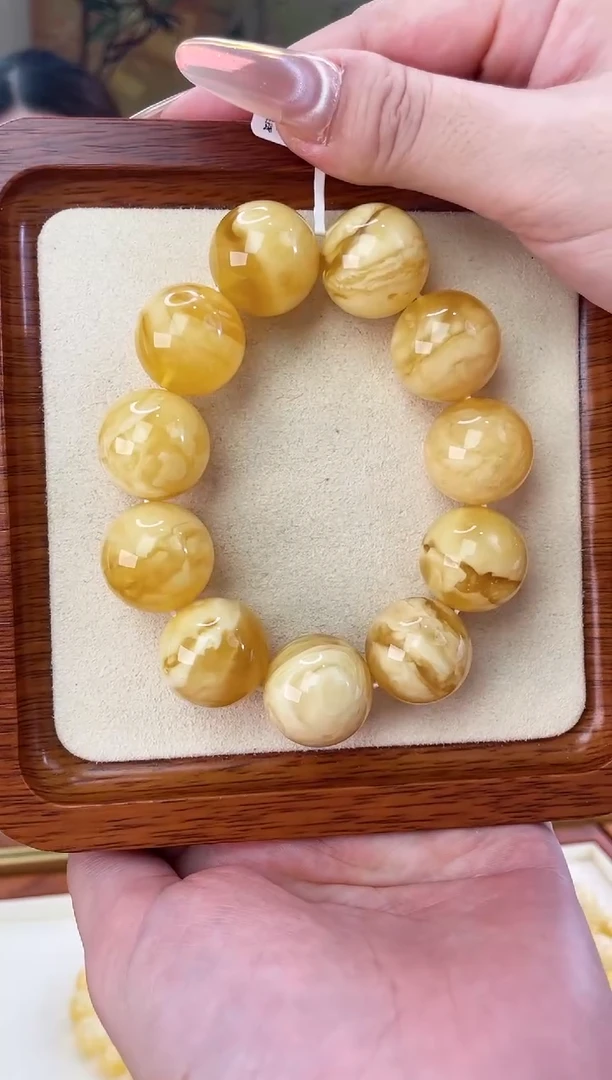 未镶嵌蜜蜡裸石手串